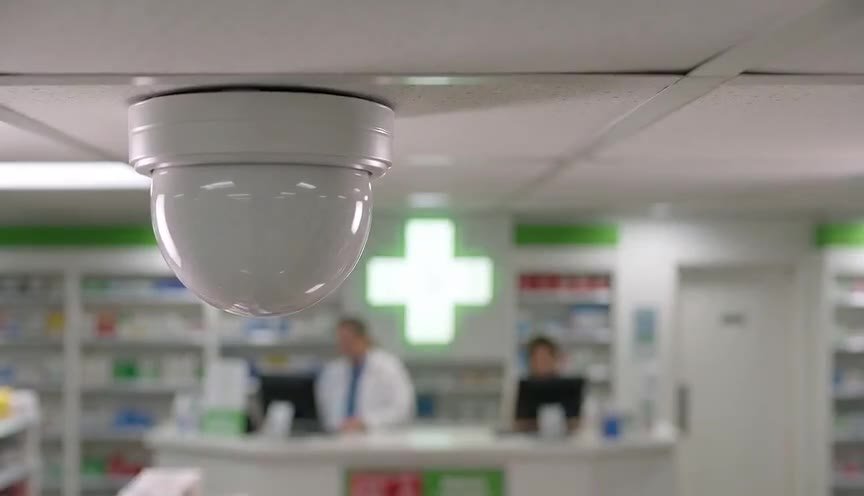 Vidéoprotection dans une officine de pharmacie