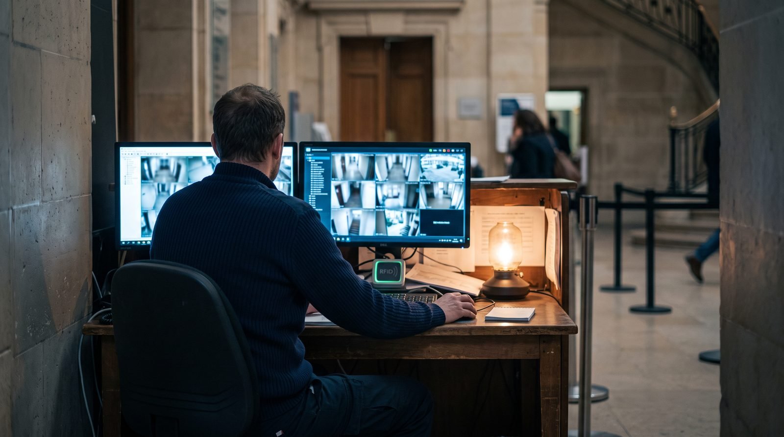 Poste de sécurité et vidéosurveillance des salariés